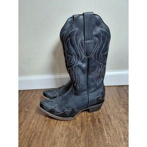 JB Dillon Black Leather Cowboy Boots 8C Women's Boot's